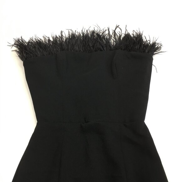 HOUSE OF CB Black Feather Inserts Sleeveless Dress - Picture 4 of 10